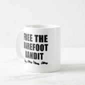 Mug Libérez les T-shirts aux pieds nus de bandit (Devant gauche)