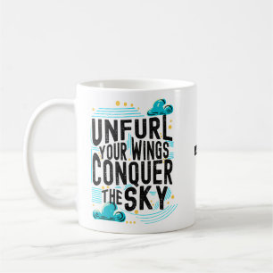 Mug Libérez vos ailes Conquérir le ciel jeu de mots mo