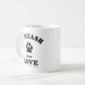 Mug Libérez votre amour | Citation d'adoption de chien (Devant gauche)