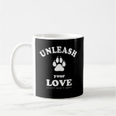 Mug Libérez votre amour | Devis d'adoption de chien (Gauche)