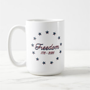 Mug Liberté 1776–2026 Amérique 250 Dessin Patriotique