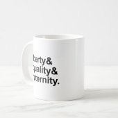 Mug Liberté Égalité Fraternité devise de la République (Devant gauche)