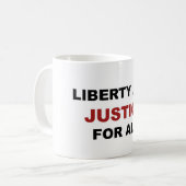 Mug Liberté et JUSTICE pour tous (Devant gauche)