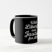 Mug Liberté et justice pour tous pour la liberté de pr (Devant gauche)