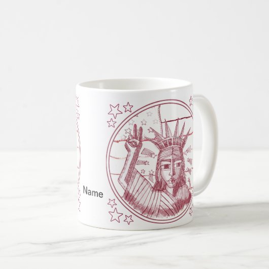 Mug Liberté et paix (Devant droit)