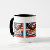 Mug Liberté pour l'aigle à drapeau américain (Devant gauche)