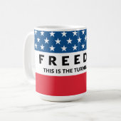 Mug Liberté Un Véritable Patriote (Devant gauche)