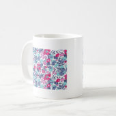 Mug Liberty fleur personnalisable prénom (Devant gauche)
