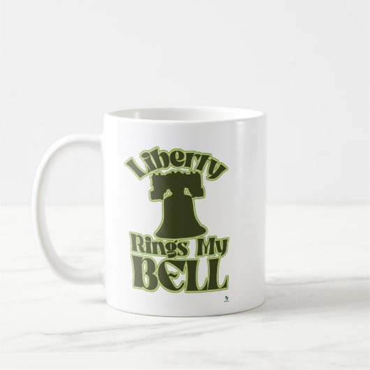 Mug Liberty Rings My Bell Fun American Logo (Gauche)