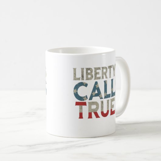 Mug Liberty, s Call True lettwer design (Devant droit)