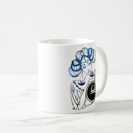 Mug Libra Dame Art déco (Devant droit)