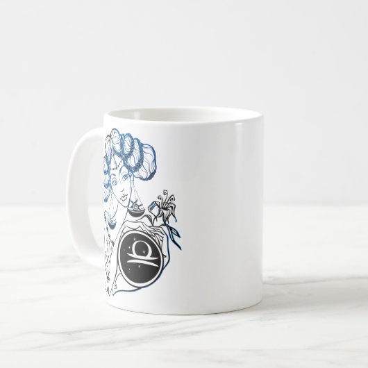Mug Libra Dame Art déco (Devant gauche)