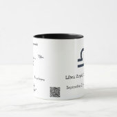 Mug Libra Star Sign Texte amusant pour un usage quotid (Centre)