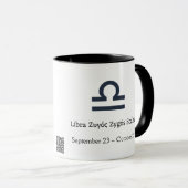 Mug Libra Star Sign Texte amusant pour un usage quotid (Devant droit)