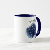 Mug Libra Starry Night Constellation Nom personnalisé (Devant droit)