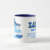 Mug Libra The Scales bleu blanc muscade astrologique (Centre)