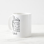 Mug Libra Zodiac Horoscope Nom personnalisé (Devant gauche)