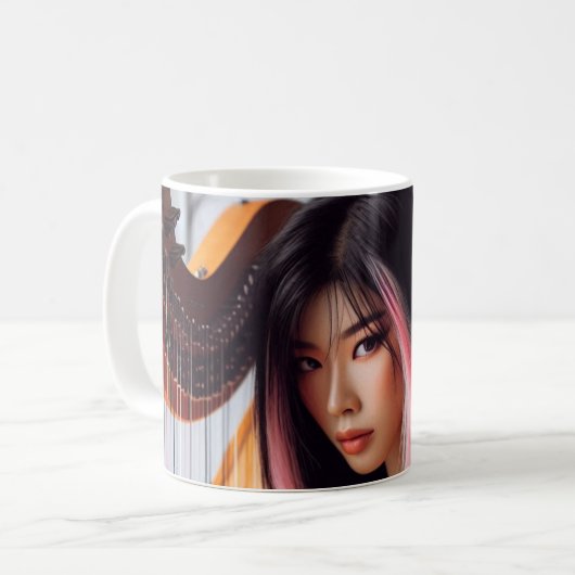 Mug Libra Zodiac Musician Harp (Devant gauche)
