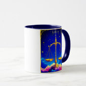 Mug Libra Zodiac Scales in a Star-Filled Sky (Devant droit)