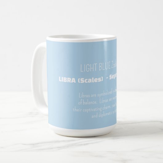 Mug LIBRA Zodiac Sign Personality Traits (Devant gauche)