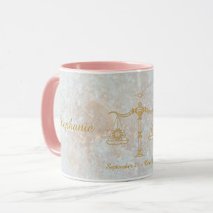 Mug Libra Zodiac Star Signal Parties scintillant de mo
