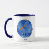 Mug Librairie Aquarelle Nuit Ciel Constellation Zodiac (Gauche)