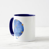 Mug Librairie Aquarelle Nuit Ciel Constellation Zodiac (Devant gauche)