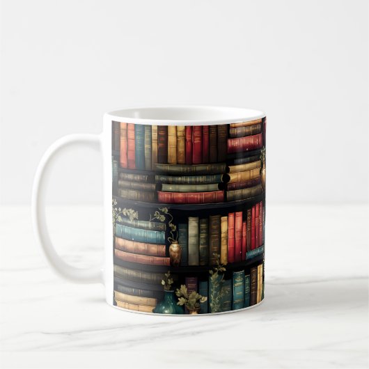 Mug Librairie Librairie Bookworm Lecture Motif (Gauche)