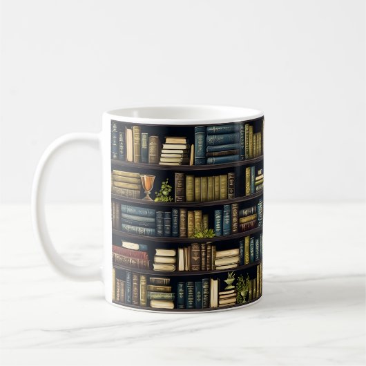 Mug Librairie Librairie Bookworm Lecture Motif (Gauche)