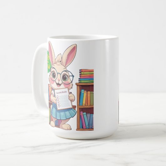 Mug Librarian-in-Training Star – Rabbit Edition (Devant gauche)