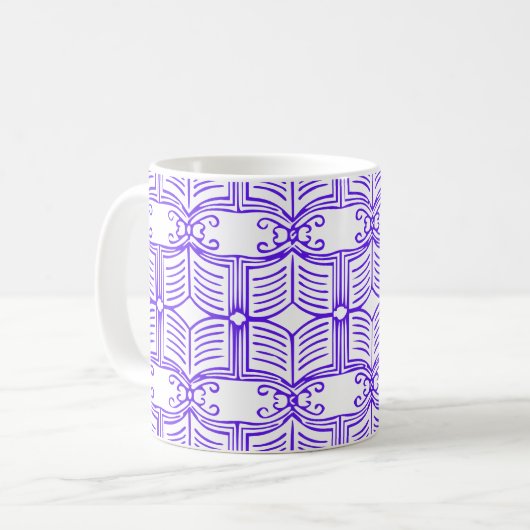 Mug Library Book Pattern  (Devant gauche)