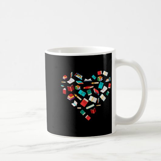 Mug Library Books Heart Bookworm Valentines Day Gift R (Droite)