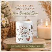Mug Libre comme les Fleurs Graphique Boho