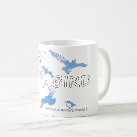 Mug Libre comme un oiseau (Devant droit)