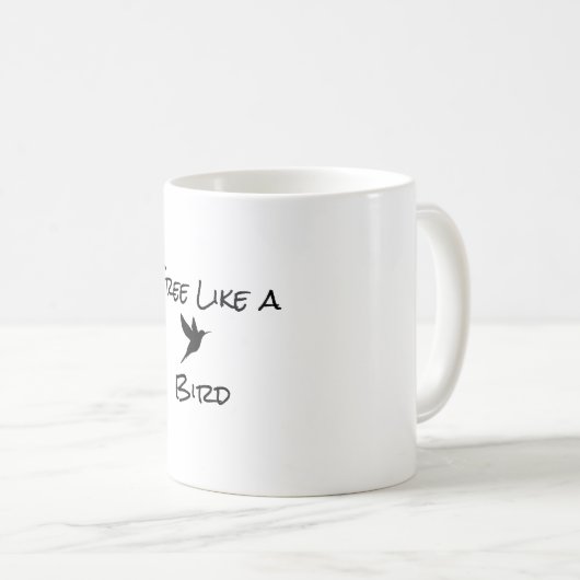 Mug Libre comme une boue d'oiseaux (Devant droit)