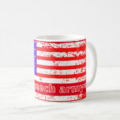 Mug LIBRE DISCOURS ARMÉE en détresse édition drapeau a (Devant droit)