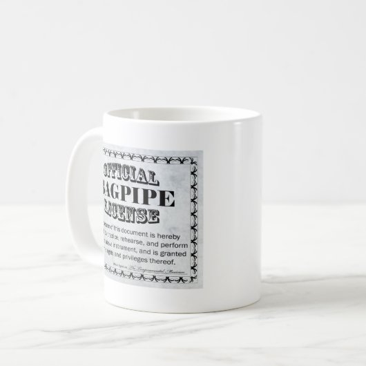 Mug Licence Bagpipe (Devant gauche)