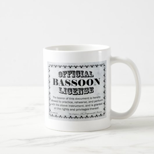 Mug Licence Bassoon (Droite)
