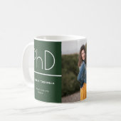 Mug Licence Green White Graduation Photo Keepsaké (Devant gauche)
