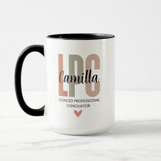 Mug Licensed Professional Counselor Gifts, LPC Therapi (Gauche)