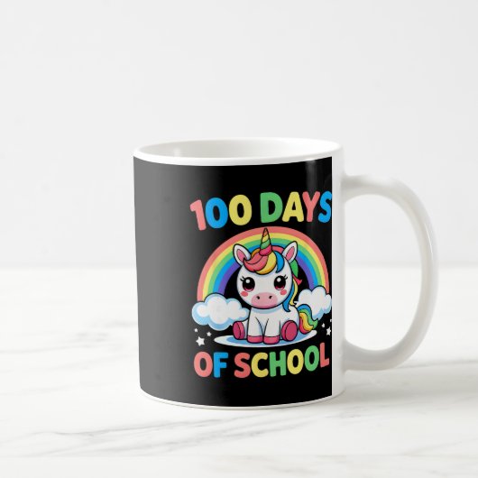 Mug Licorne 100 Jours D'école 100 Jours Plus Intellige (Droite)