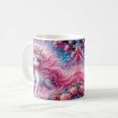 Mug Licorne à cœurs roses (Devant gauche)