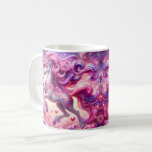 Mug Licorne à cœurs roses (Devant gauche)