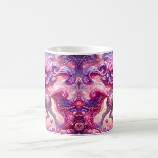 Mug Licorne à cœurs roses (Centre)