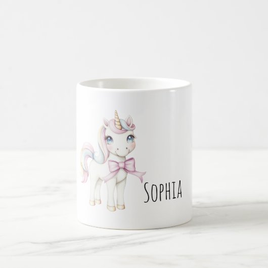 Mug Licorne à ruban rose  (Centre)