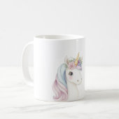 Mug Licorne à ruban rose (Devant gauche)