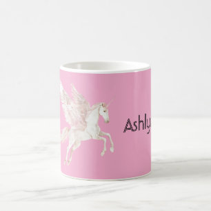 Mug Licorne ailée rose blush