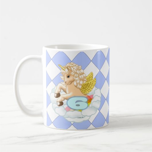 Mug Licorne Anniversaire 6 ans (Gauche)