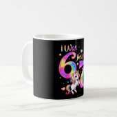 Mug Licorne avait 6 7 six sept 7ème anniversaire fille (Devant gauche)