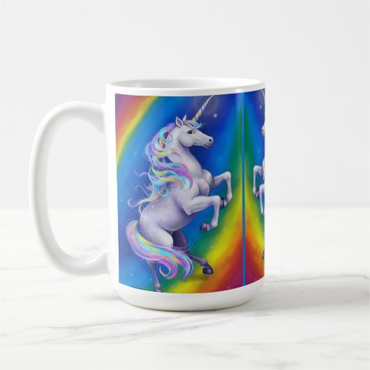 Mug Licorne avec Arc-en-Ciel (Gauche)